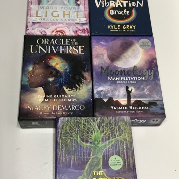 Lot Of 5; Oracle Cards! Raise Vibration! Moonology! Work Your Light! - Picture 3 of 9